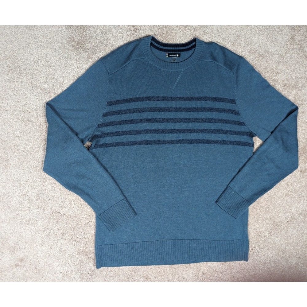 Smartwool Sweater Men's Medium‎ Blue Merino Blend Sparwood Casual Preppy